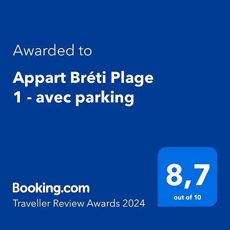 Appart Breti Plage 1 Avec Parking - 50M De La Plage Apartment *